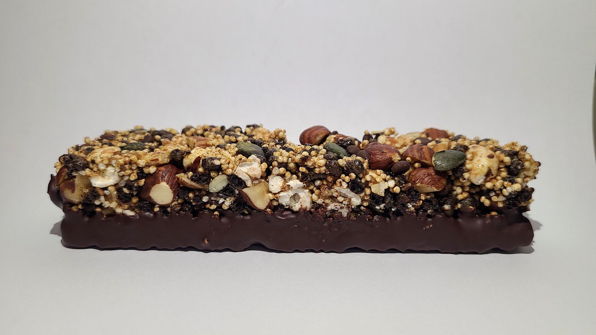 Barre protéinée noisette choco crux essai R&amp;D