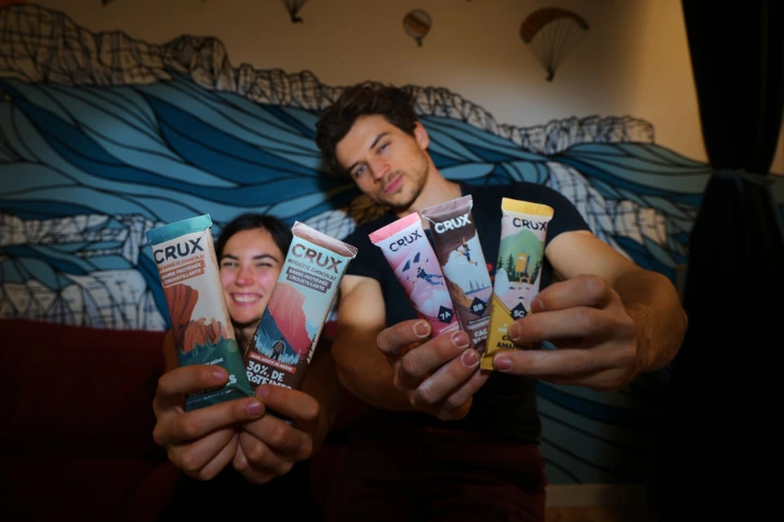 Co fondateurs crux valentin margaux barres énergétiques & protéinées