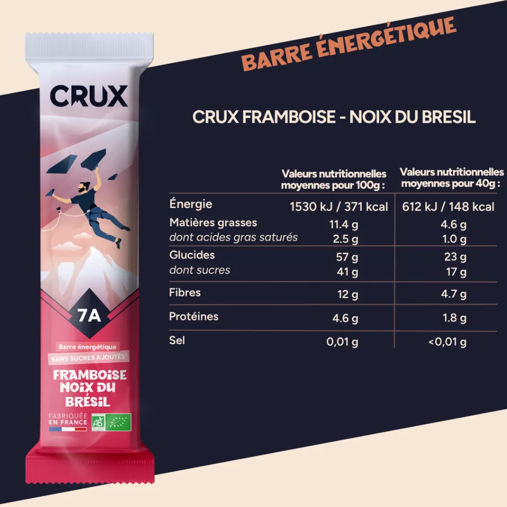 valeurs nutritionnelles barre crux énergétique framboise bio naturelle.webp
